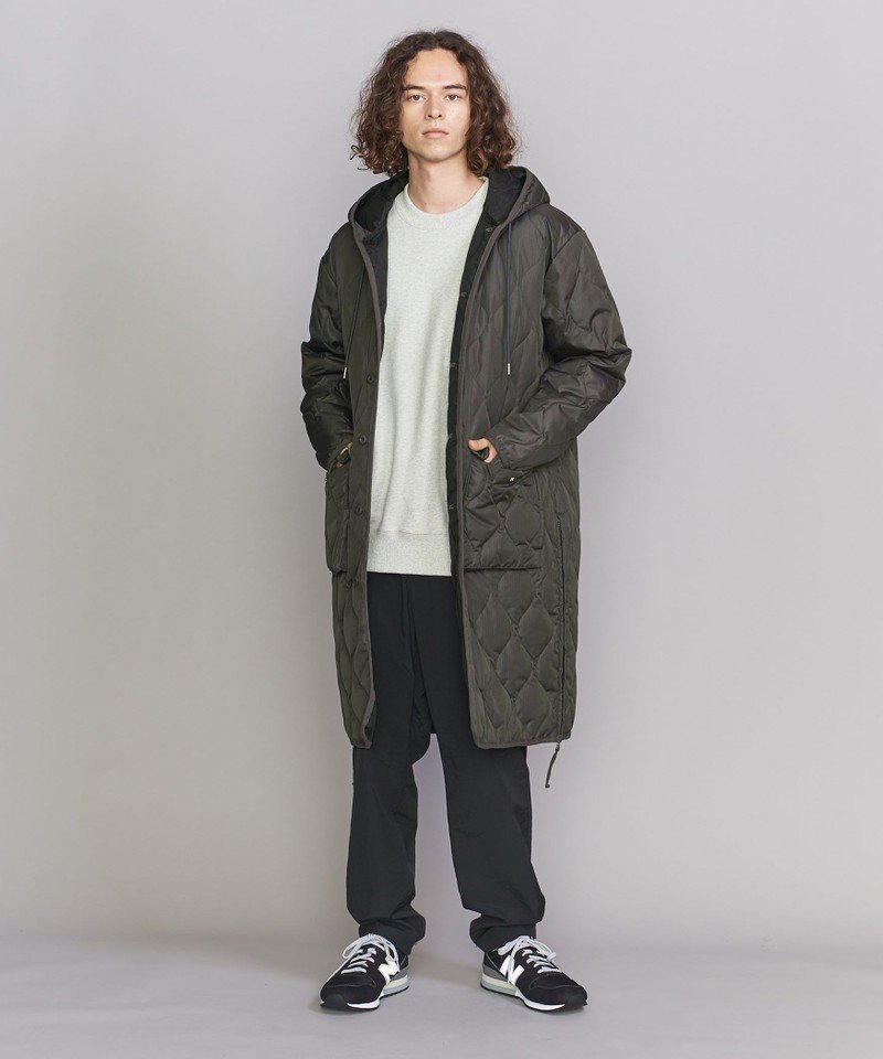 BEAUTY & YOUTH UNITED ARROWS ＜TAION(タイオン)＞ MIL HOODDOWN COAT/ダウンコート ビューティ＆ユース ユナイテッドアローズ ジャケット・アウター その他のジャケット・アウター グレー カーキ【送料無料】