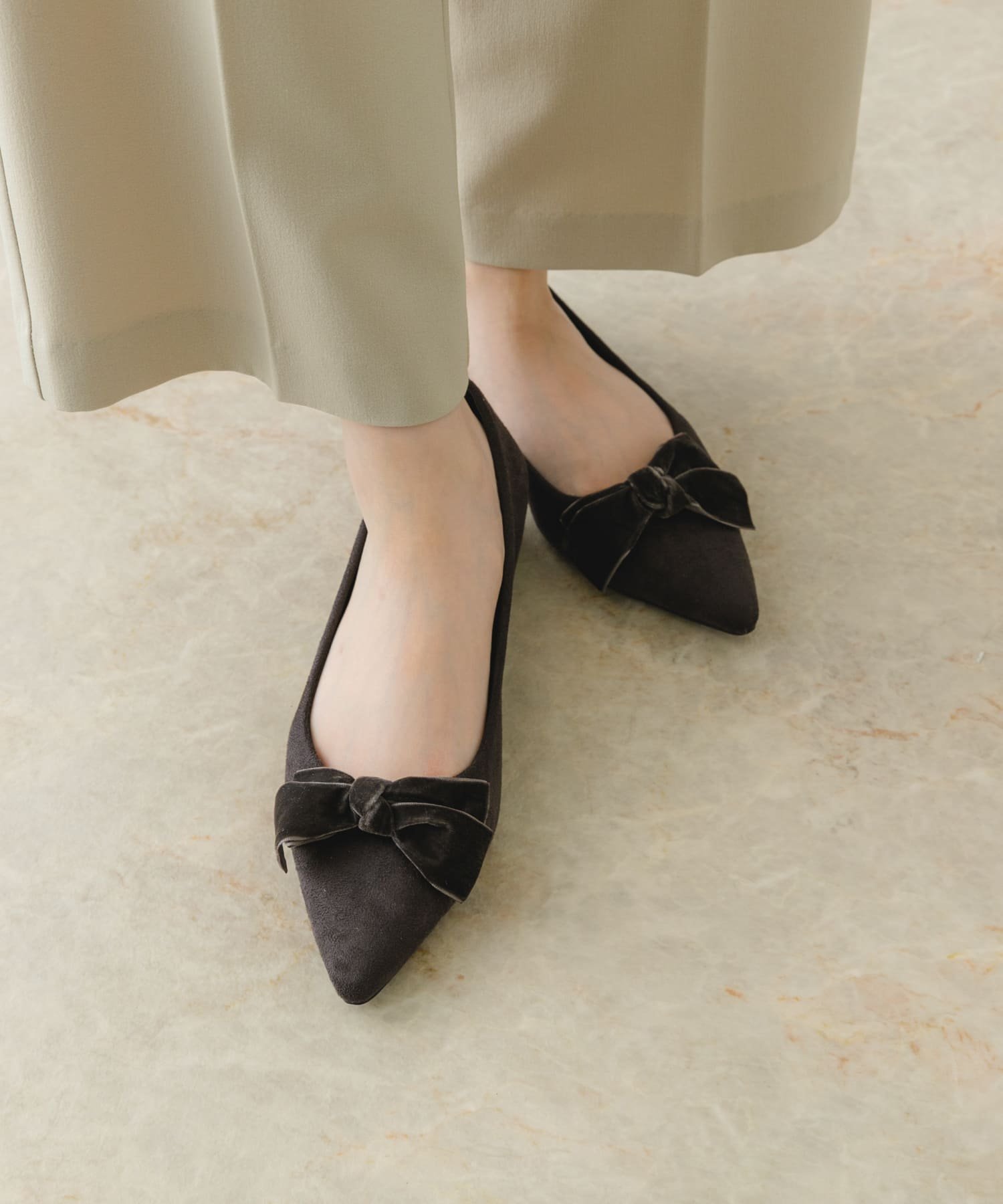 RODE SKO ビッグリボン付2WAYパンプス ロデスコ シューズ・靴 パンプス グレー ブラック【送料無料】のサムネイル