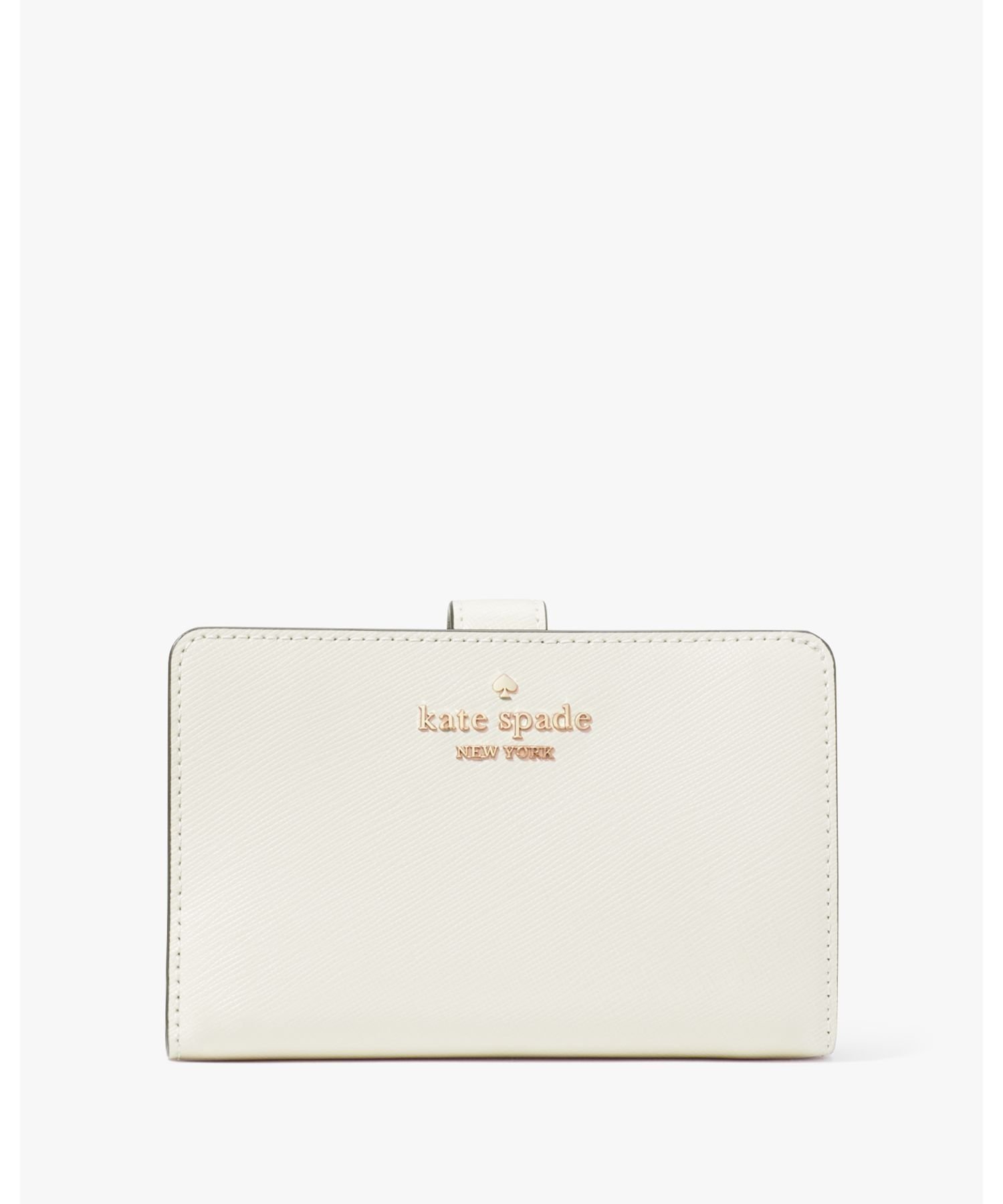 ケイトスペード ポーチ（レディース） 【SALE／50%OFF】kate spade new york マディソン スモール ミディアム コンパクト バイフォールド ウォレット ケイトスペードニューヨーク 財布・ポーチ・ケース 財布 ホワイト【送料無料】