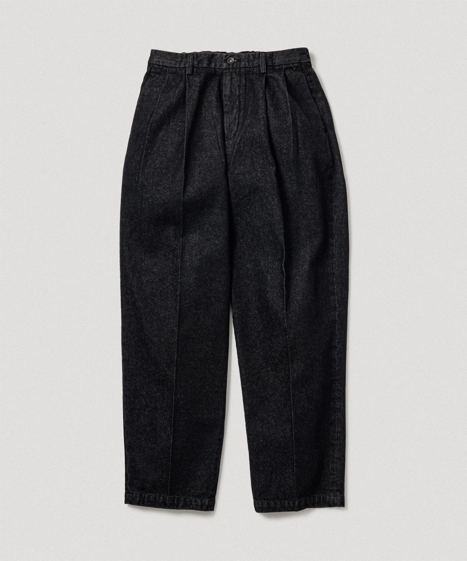 ADAM ET ROPE' HOMME ワイド イージー デニムパンツ / ADAM ET ROPE' JEANS -GRID- アダムエロペ パンツ ジーンズ・デニムパンツ ブラック ネイビー【送料無料】