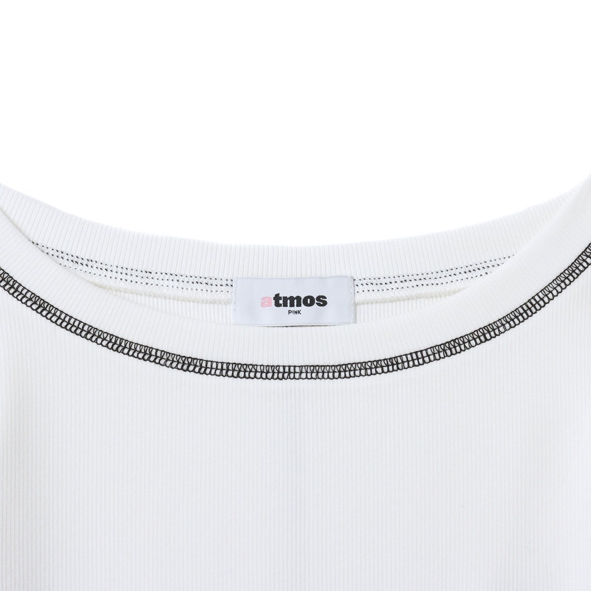 atmos pink atmos pink Rib Long Sleeve T-shirt WHITE アトモス トップス カットソー・Tシャツ ホワイト