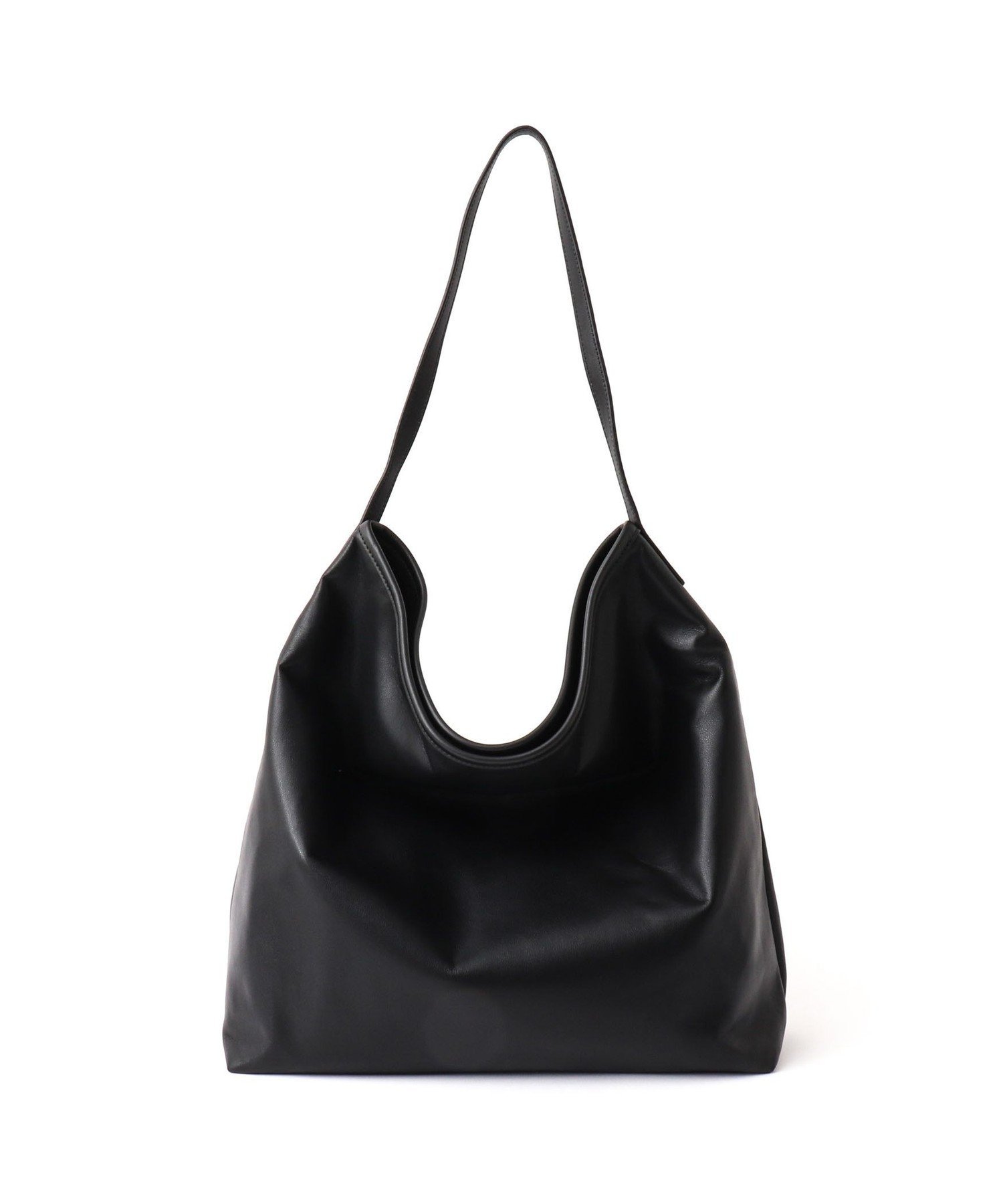 【Un coeur/アンクール】K906015 DRAPE ONE SHOULDER ノーリーズ バッグ ショルダーバッグ ブラック