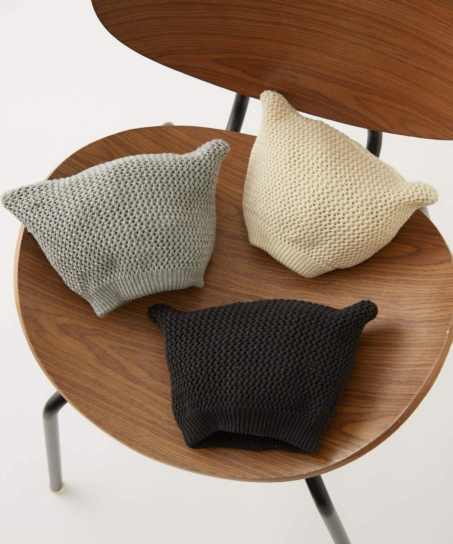 CIAOPANIC TYPY 【KIDS】ネコ耳メッシュビーニー チャオパニックティピー 帽子 その他の帽子 ブラック ホワイト グレーのサムネイル