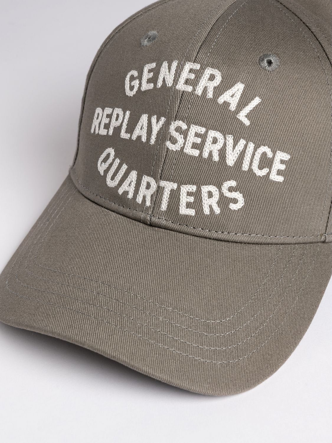 【SALE／40%OFF】REPLAY レタリング刺しゅうコットンツイルCAP リプレイ 帽子 キャップ グリーン【送料無料】