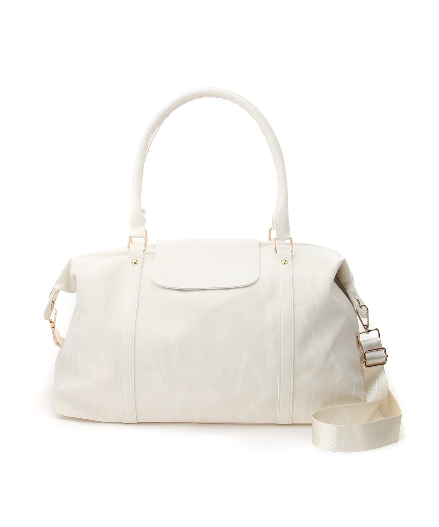 Liaa Liaa/(W)ヴィンテージニュアンス フラップボストンバッグ ミニョントレフル ルームヨンマルサンセレクティッド バッグ ボストンバッグ ピンク ブラック ホワイト【送料無料】