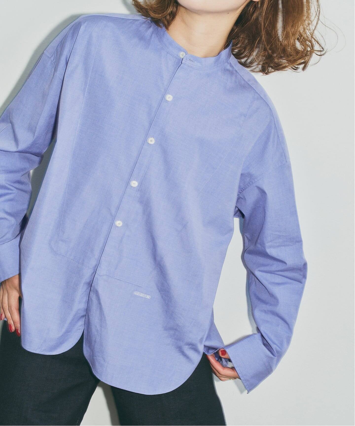 Spick & Span 《40周年 別注 / 予約》TICCA / ティッカ ノーカラービブヨークシャツ スピックアンドスパン トップス シャツ・ブラウス ブルー