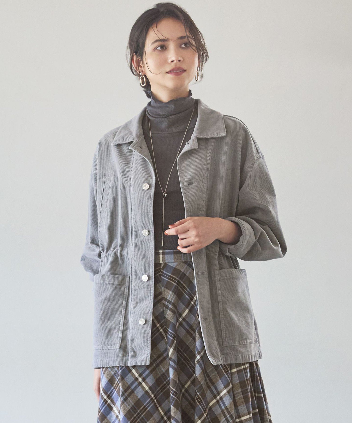 23区 L 【SLOW/一部店舗限定】コーデュロイ ワークジャケット ニジュウサンク ジャケット・アウター その他のジャケット・アウター ブルー【送料無料】 stylife-15841952 Rakuten Fashion パッケージ画像