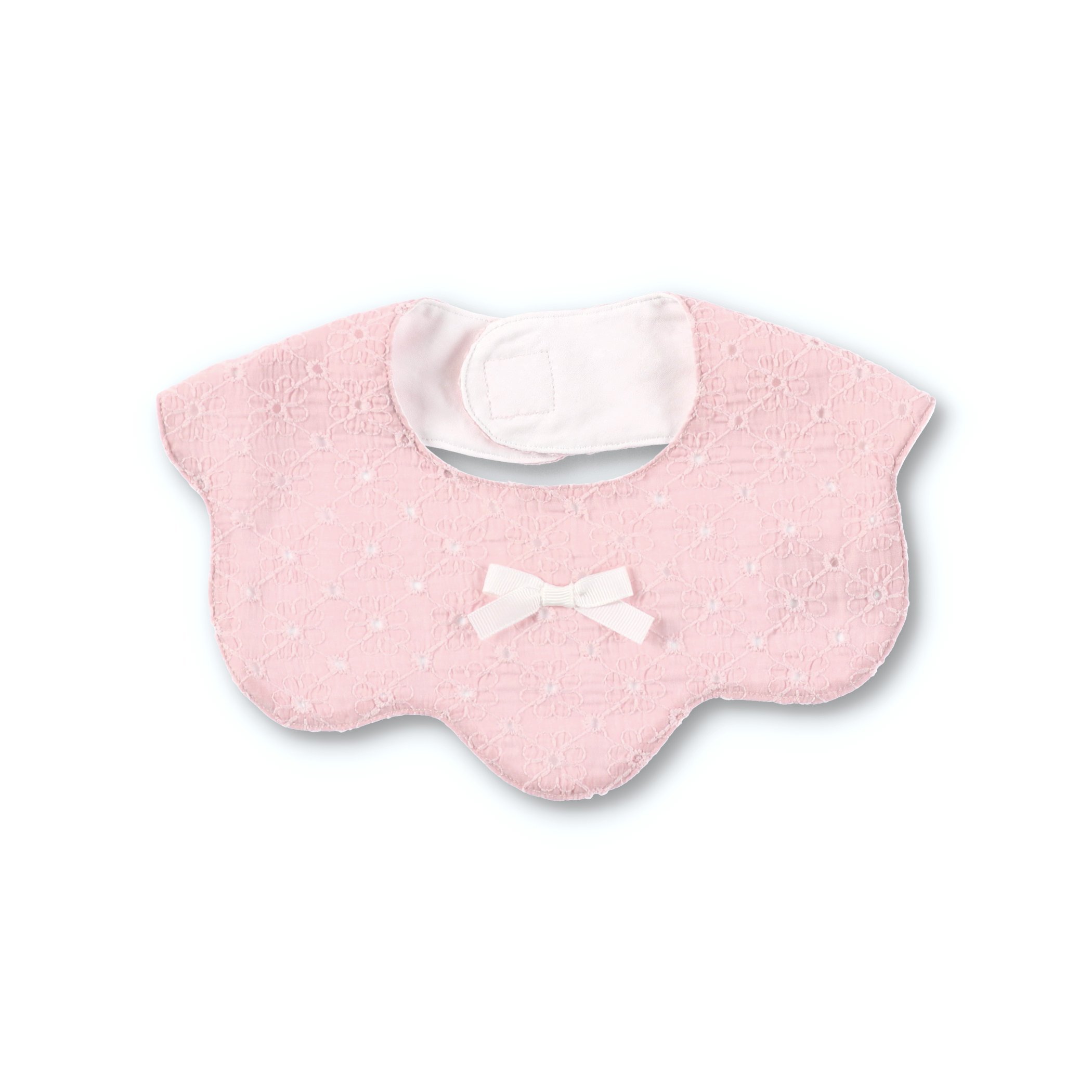 branshes カットワークレーススタイ ブランシェス マタニティウェア・ベビー用品 スタイ・よだれかけ ピンク ホワイトのサムネイル