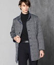 ミッシェルクランオム アウター メンズ 【SALE／30%OFF】MK MICHEL KLEIN homme グレンチェックスタンドコート ミッシェルクランオム ジャケット・アウター その他のジャケット・アウター グレー【送料無料】