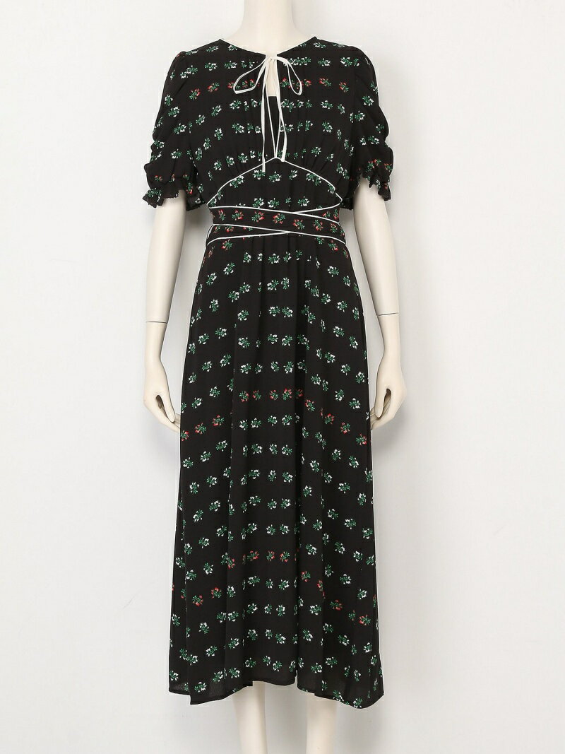 【SALE／40%OFF】SNIDEL 小花柄ミドルワンピース スナイデル ワンピース・ドレス その他のワンピース・ドレス パープル ホワイト ブラック【送料無料】のサムネイル