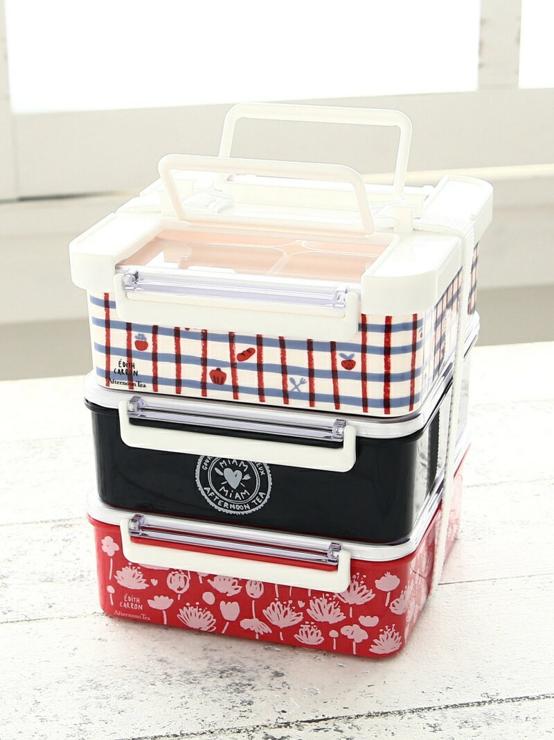 【SALE／20%OFF】Afternoon Tea LIVING 角型3段ランチボックスS/エディット・キャロン アフタヌーンティー・リビング 食器・調理器具・キッチン用品 その他の食器・調理器具・キッチン用品 ネイビーのサムネイル