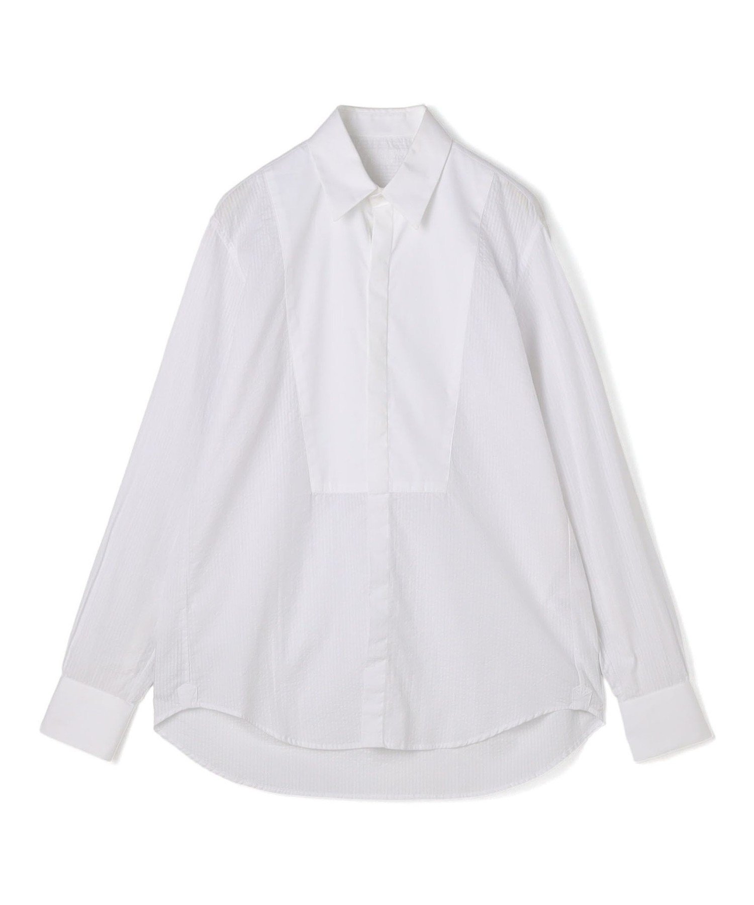 TOMORROWLAND BUYING WEAR BOURRIENNE ELEGANCE SEERSUCKER シアサッカーシャツ トゥモローランド トップス シャツ・ブラウス ホワイト【送料無料】