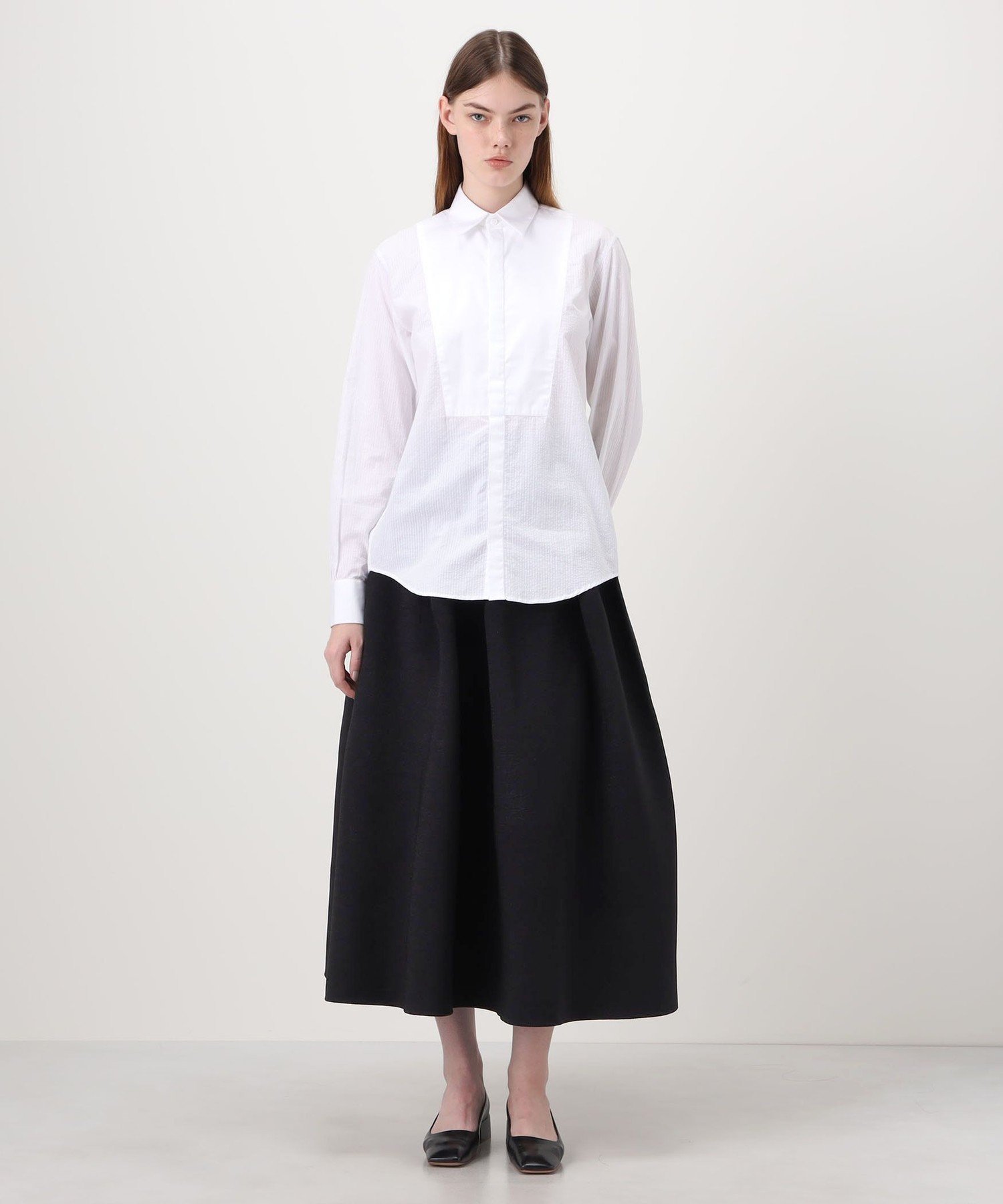 TOMORROWLAND BUYING WEAR BOURRIENNE ELEGANCE SEERSUCKER シアサッカーシャツ トゥモローランド トップス シャツ・ブラウス ホワイト【送料無料】