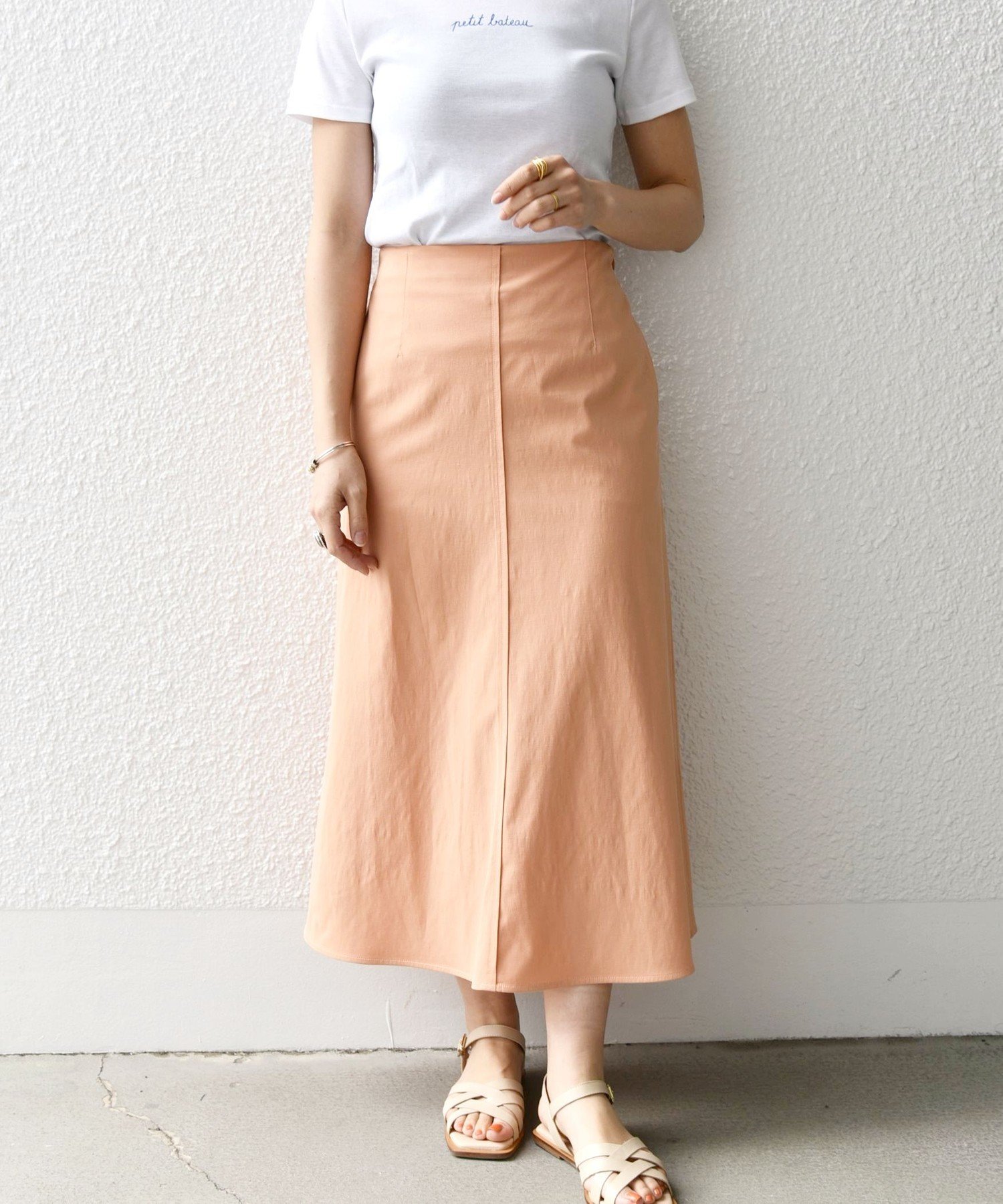 【SALE／70%OFF】SHIPS any SHIPS any:＜洗濯機可能＞ドライリネン フレア ロング スカート シップス スカート ロング・マキシスカート ピンク ネイビー