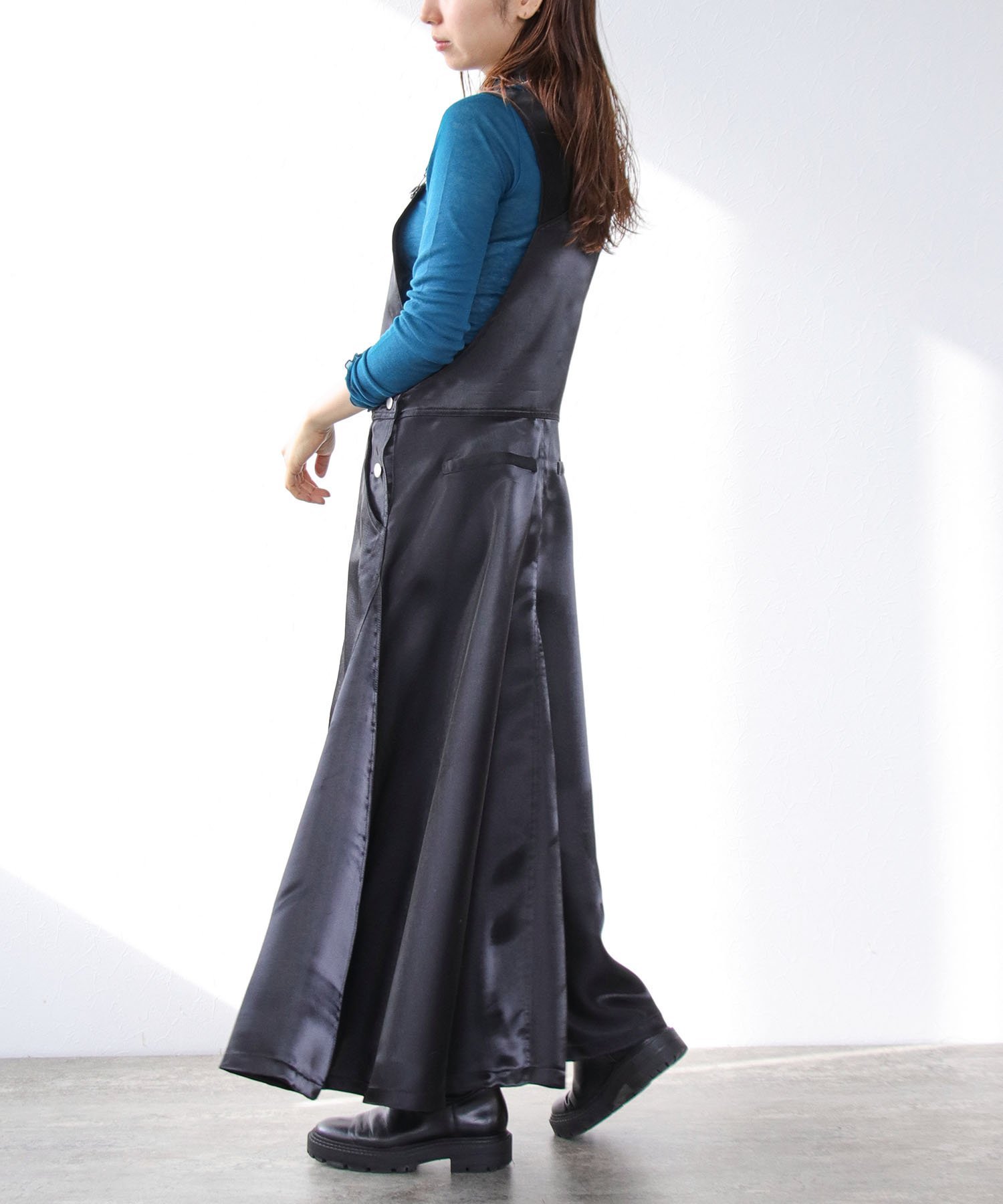 【SALE／40%OFF】Cepica Cepica/フレアーサロペット セピカ ワンピース・ドレス ジャンパースカート ブラック【送料無料】