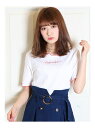 【SALE/52%OFF】dazzlin エンブロイダリーメローTシャツ ダズリン カットソー【RBA_S】【RBA_E】