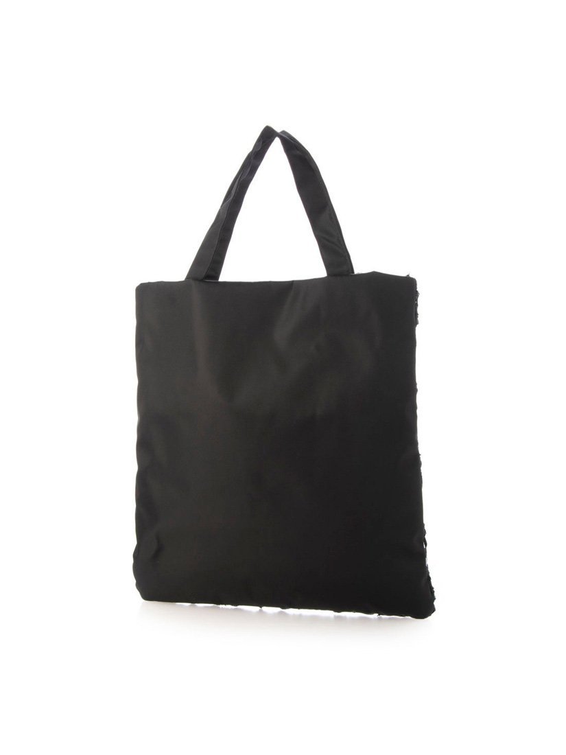 VERYコラボ カシュカシュ cachecache /シフォンモチーフ柄トート アンビリオン バッグ トートバッグ ブラック