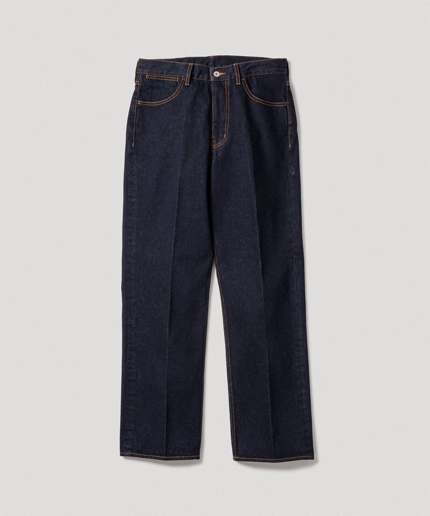 【SALE／50%OFF】ADAM ET ROPE' HOMME ストレート デニムスラックス アダムエロペ パンツ ジーンズ・デニムパンツ ブラック ネイビー【送料無料】