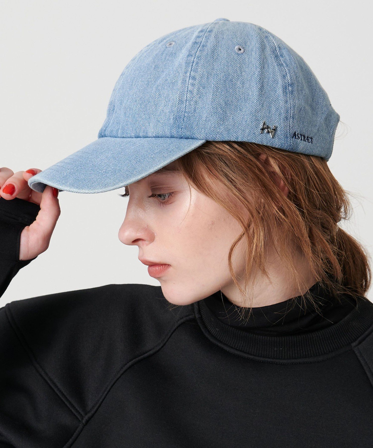 【SALE／50%OFF】ASTRAET ＜ASTRAET＞デニム ベースボールキャップ ユナイテッドアローズ 帽子 キャップ ブルー