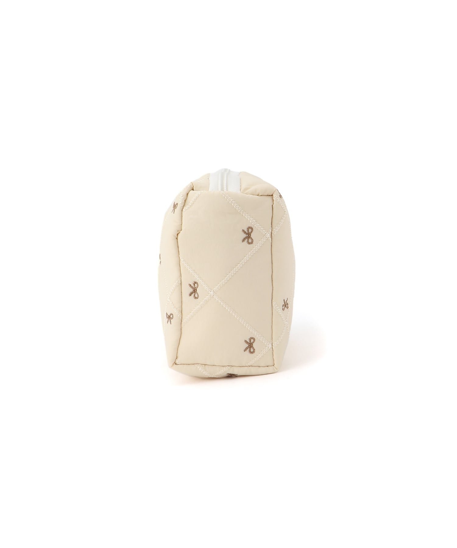 Mignonjour Mignonjour/(W)リボンキリティングポーチ ミニョントレフル ルームヨンマルサンセレクティッド 財布・ポーチ・ケース ポーチ ブラウン ホワイト