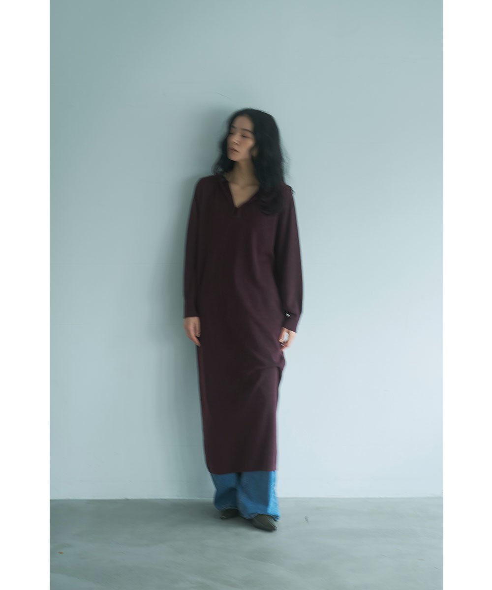 marjour HOODED KNIT ONEPIECE マージュール ワンピース・ドレス ワンピース ブラウン