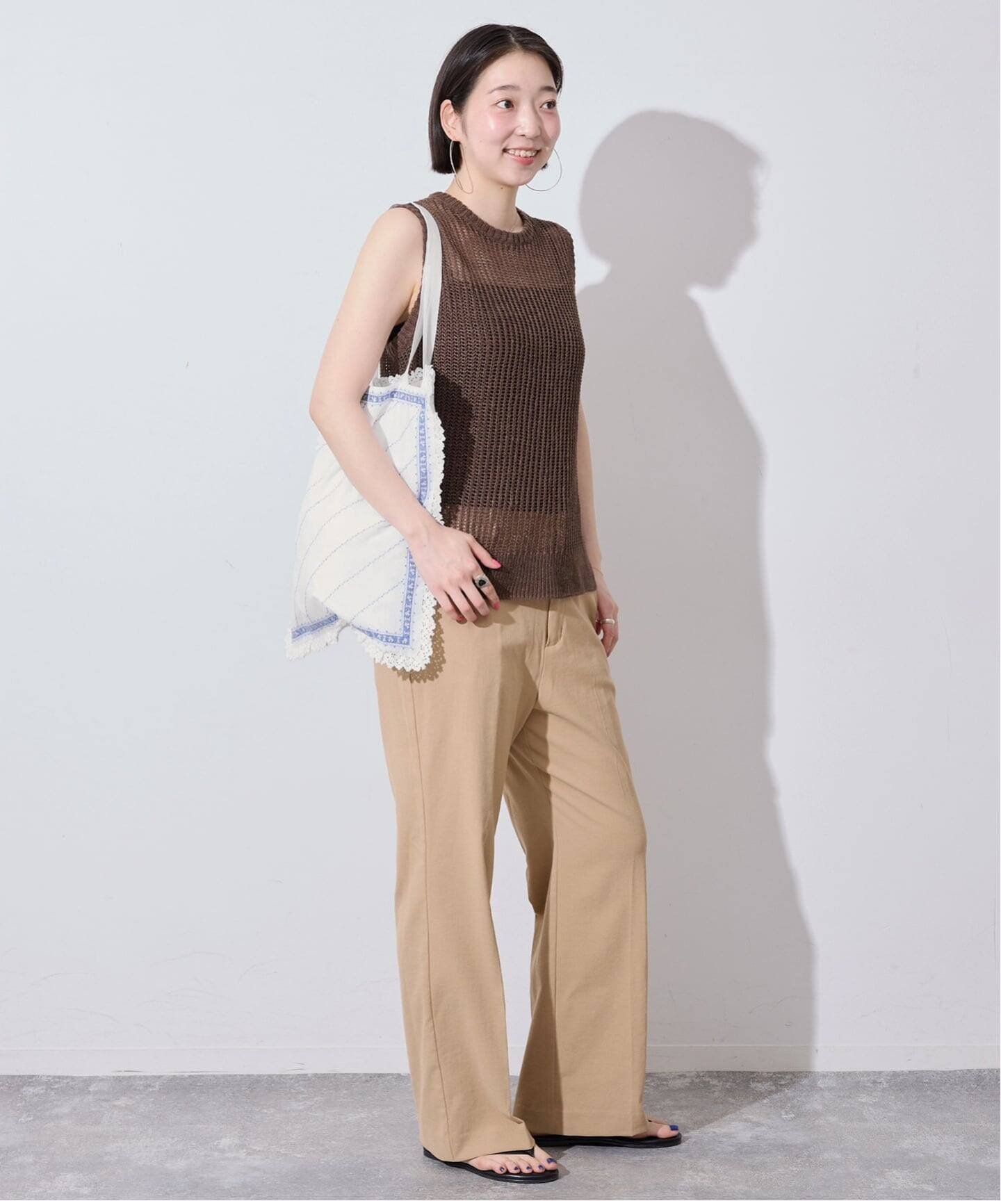 SLOBE IENA 《予約》crinkle crinkle crinkle SLOBE別注 handkerchief tote スローブ イエナ バッグ トートバッグ ホワイト【送料無料】