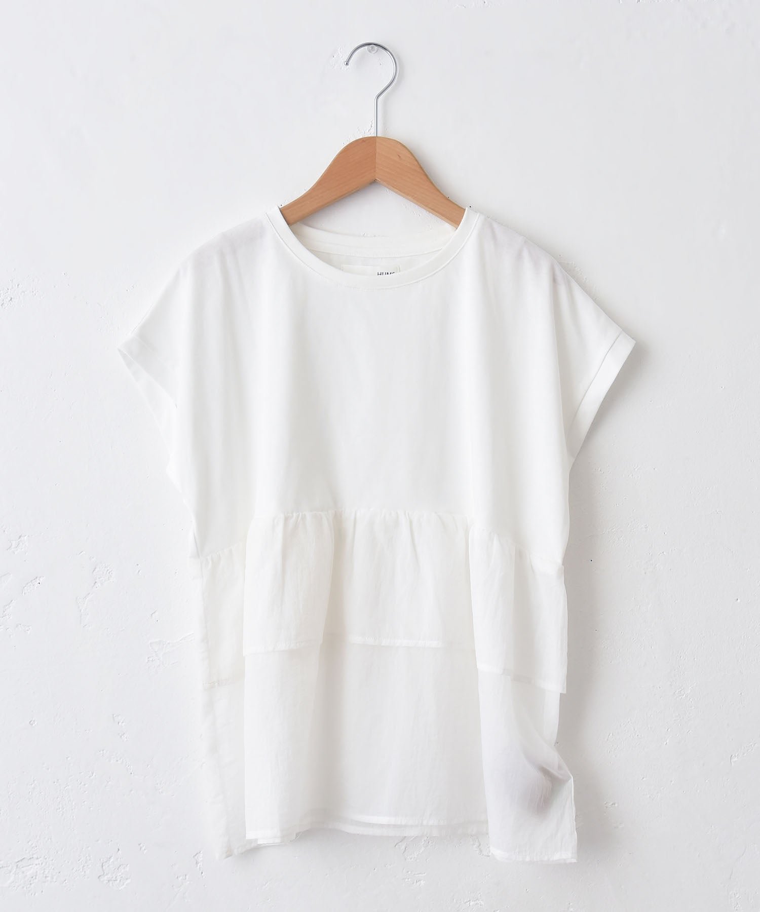 HUMS HUMS｜異素材ドッキングプルオーバー [[HUM-101]][C] ハグハグ トップス カットソー・Tシャツ ブラック