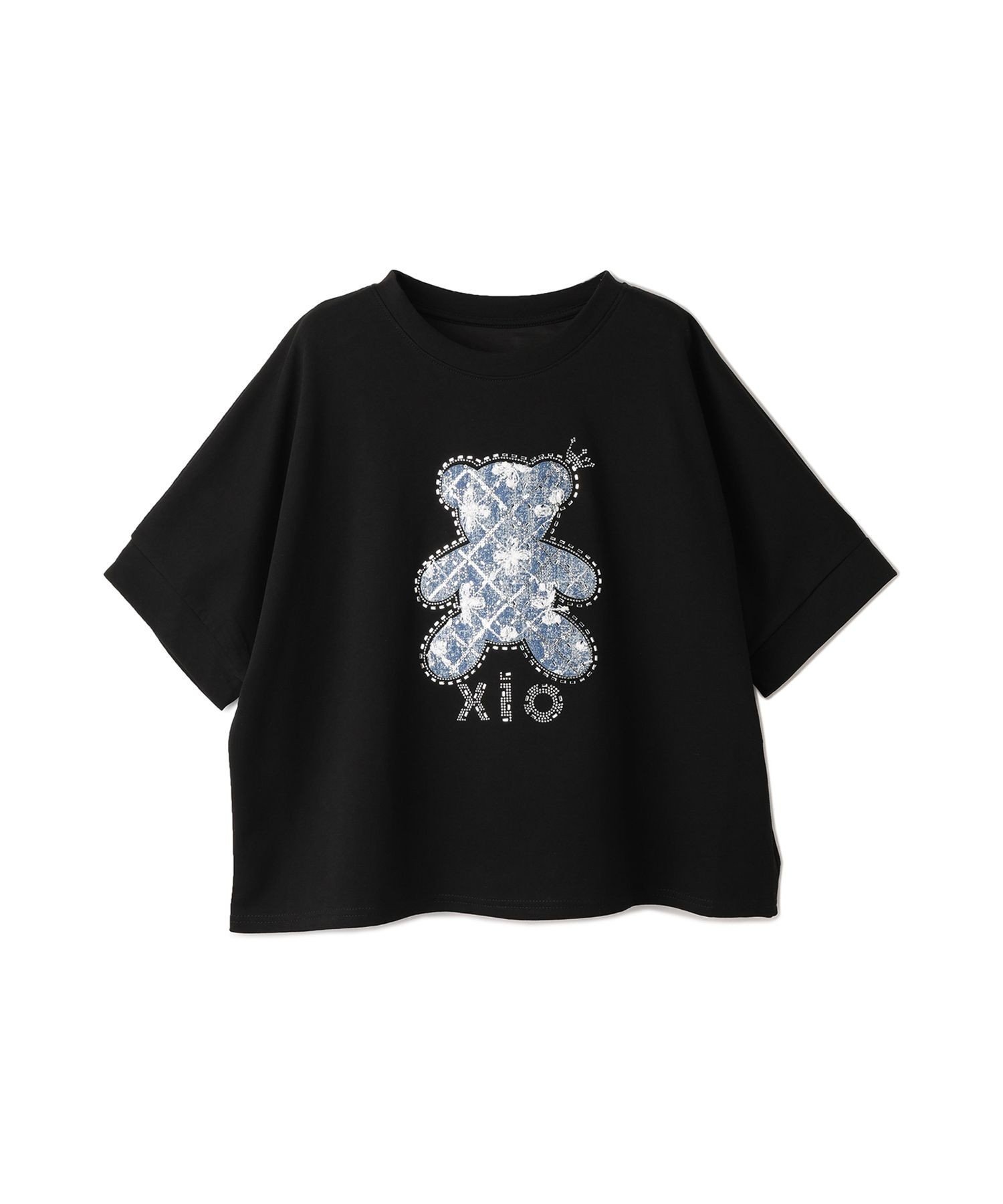 JAYRO ベアーデコレーションTシャツ ジャイロ トップス カットソー・Tシャツ ブラック ホワイト
