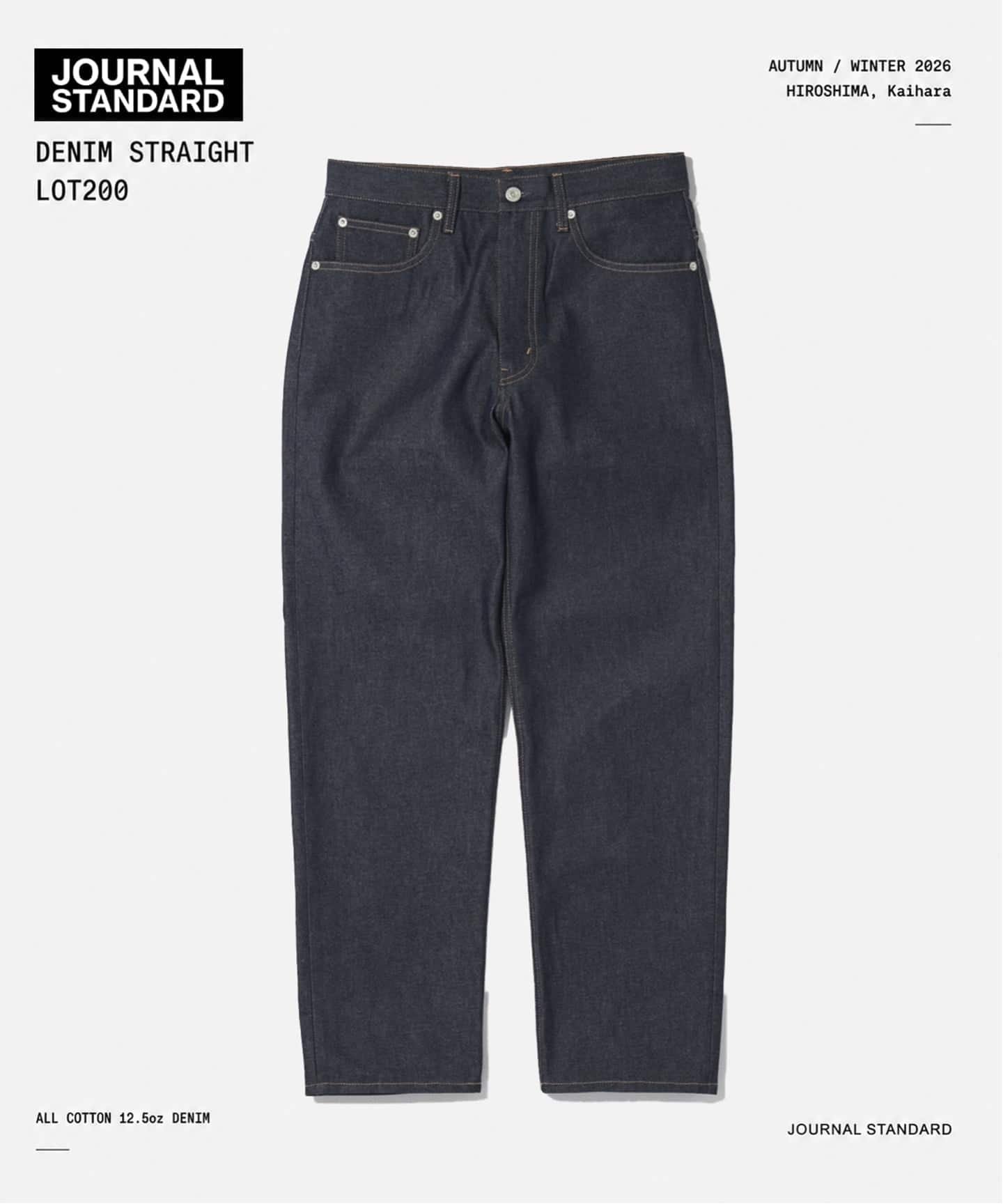 JOURNAL STANDARD 《予約》ストレート デニム LOT200 ジャーナル スタンダード パンツ ジーンズ・デニムパンツ ブラック ブルー ネイビー