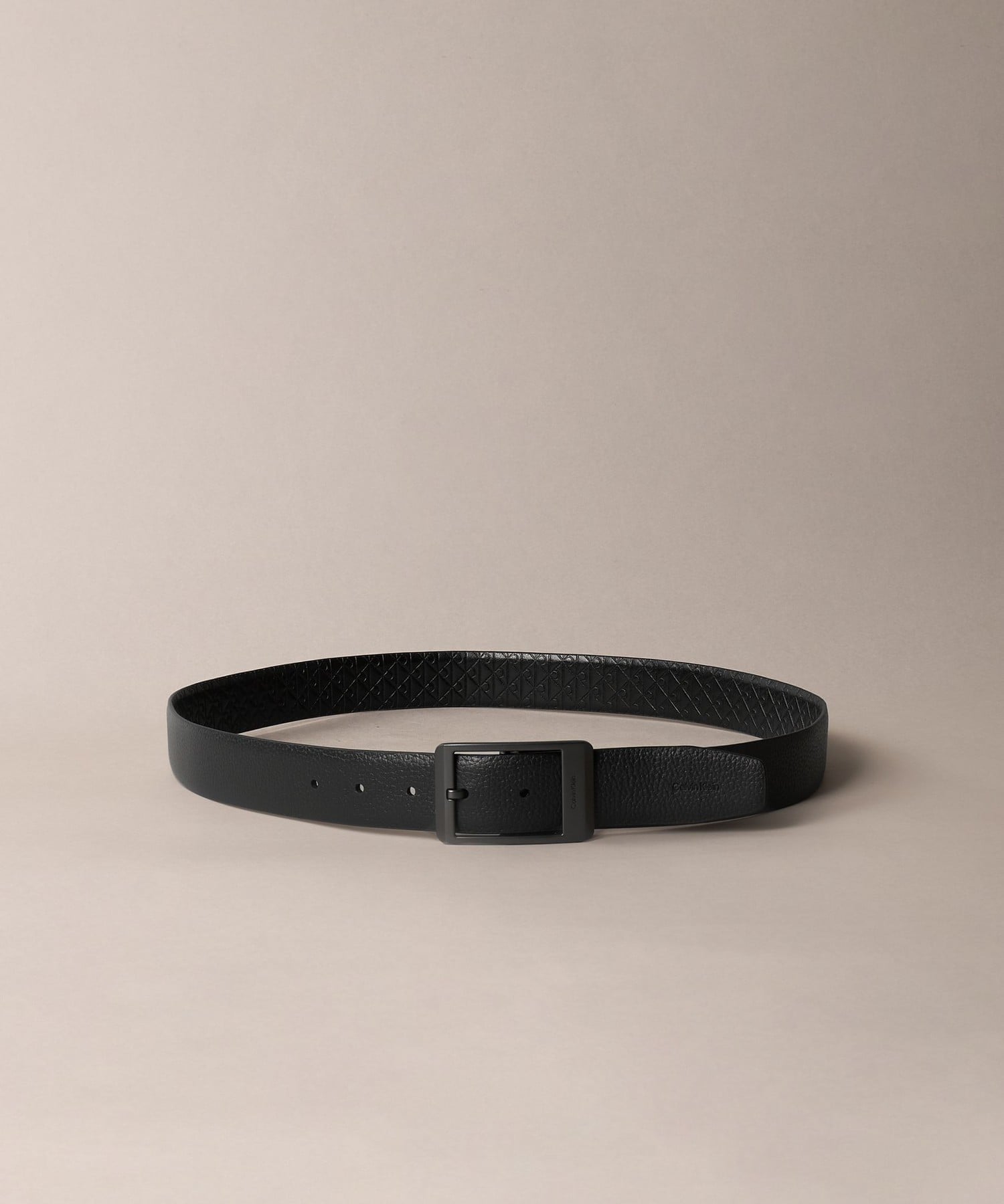 (M)【公式ショップ】 カルバンクライン ベルト - オールプリントレザーリバーシブルベルト Calvin Klein Jeans Accessory 4D7140G カルバン・クライン ファッション雑貨 ベルト ブラック