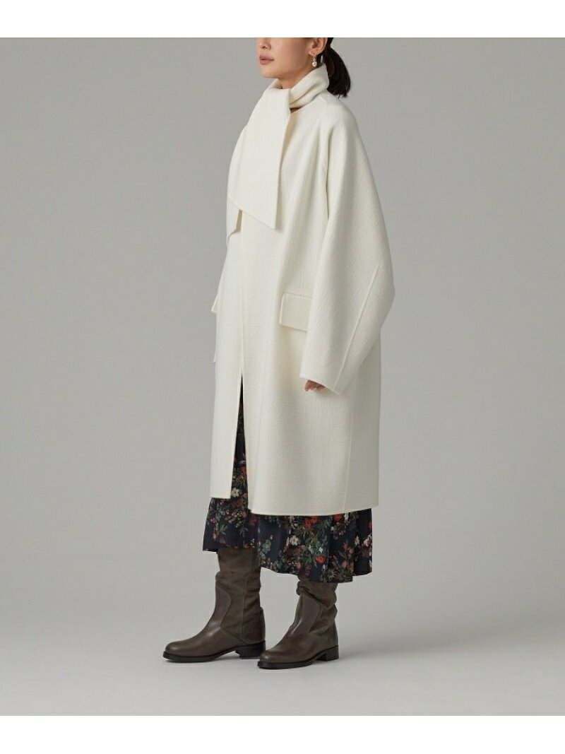 【SALE／40%OFF】HOUSE OF LOTUS クレーターメルトンコート ハウス オブ ロータス ジャケット・アウター その他のジャケット・アウター ブラック ホワイト【送料無料】のサムネイル