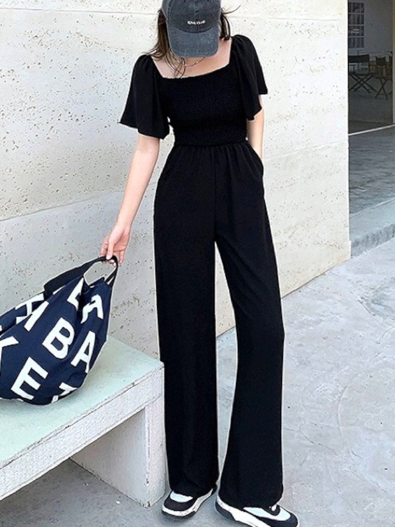 【SALE／15%OFF】SHEENA 2WAYショルダーオールインワン/ジャンプスーツ ディアベル オールインワン・オーバーオール オールインワン・つなぎ ベージュ ブラック