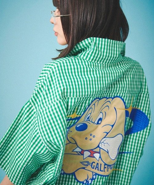 SELECT BRANDS GALFY/ガルフィー 宇宙犬半袖チェックアノラック SS(MENS) ジャックローズ ジャケット・アウター ブルゾン・ジャンパー ブラック グリーン【送料無料】