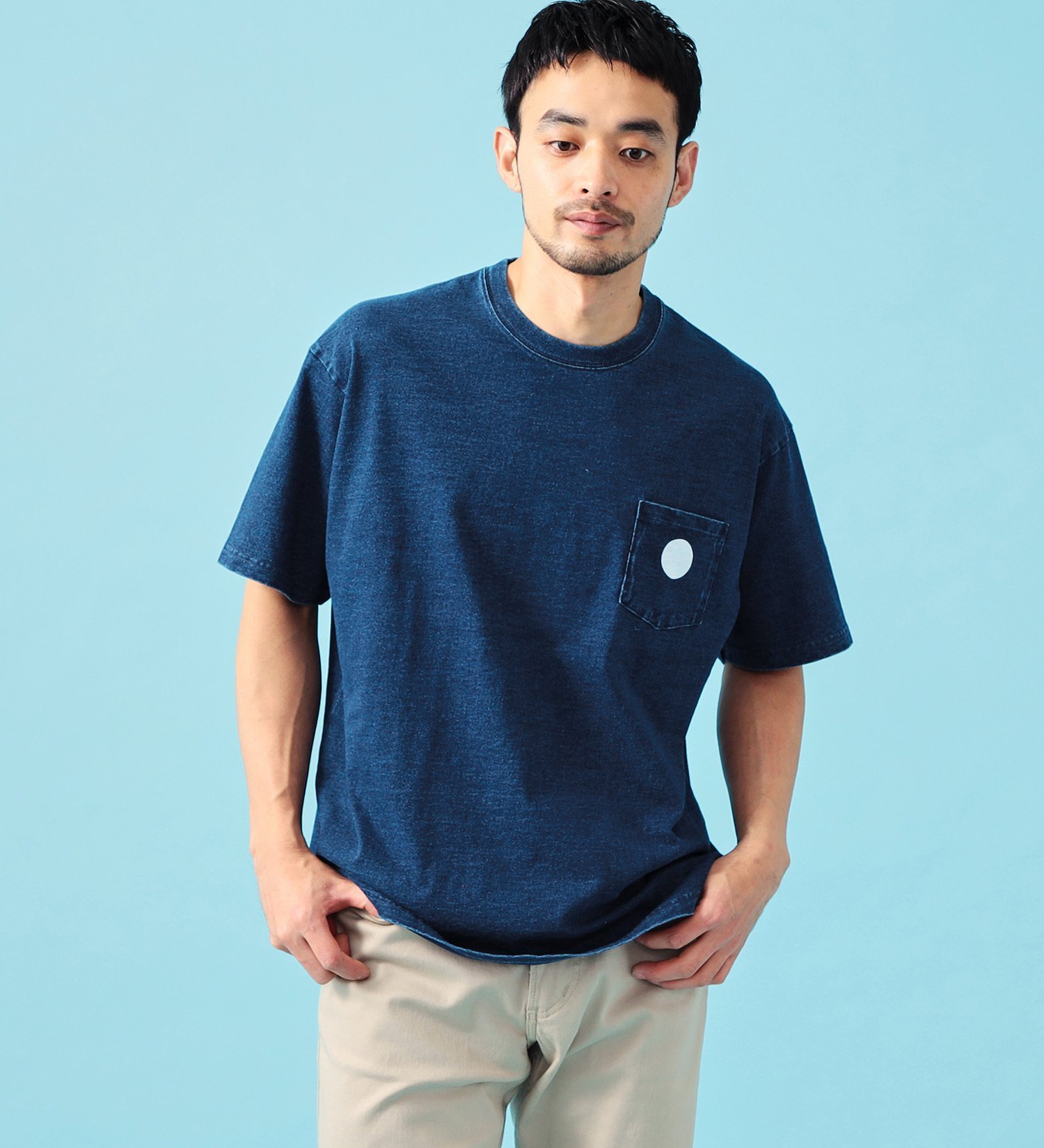 EDWIN インディゴ Tシャツ 半袖 エドウインオンラインモール トップス カットソー・Tシャツ ブルー