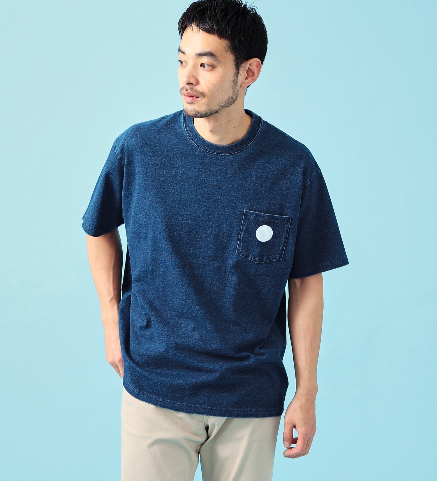 EDWIN インディゴ Tシャツ 半袖 エドウインオンラインモール トップス カットソー・Tシャツ ブルー