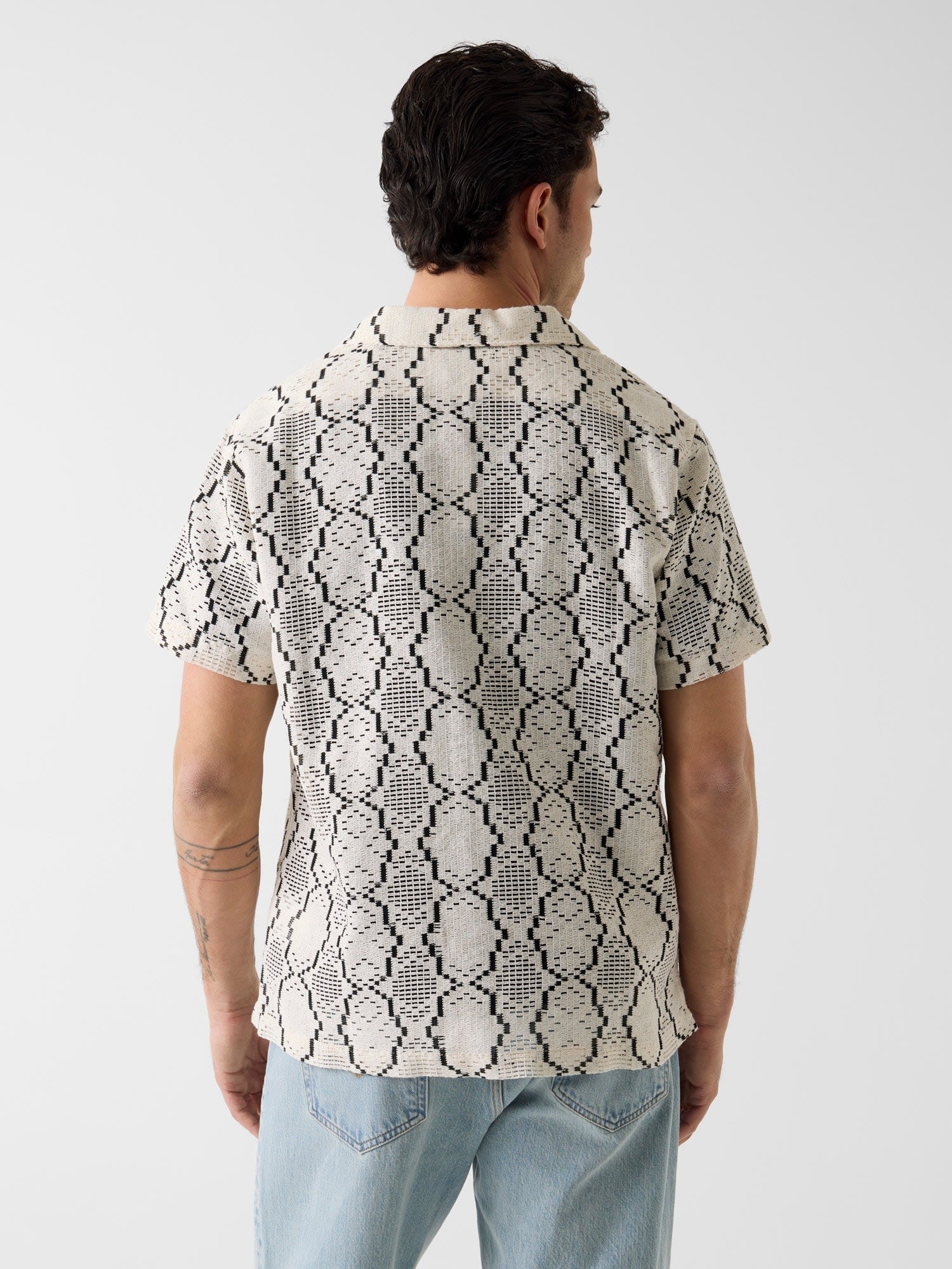 GUESS/(M)CARTER Geo Crochet Shirt ゲス トップス シャツ・ブラウス ホワイト