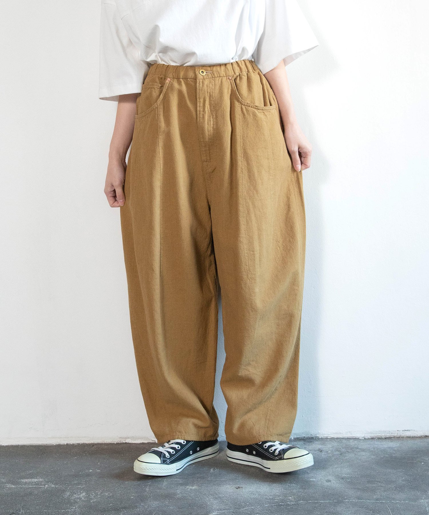 URCH RNA R4418 コックさんのレーヨンリネン5ポケパンツ アールエヌエーエヌ パンツ その他のパンツ ブラック ベージュ グリーン