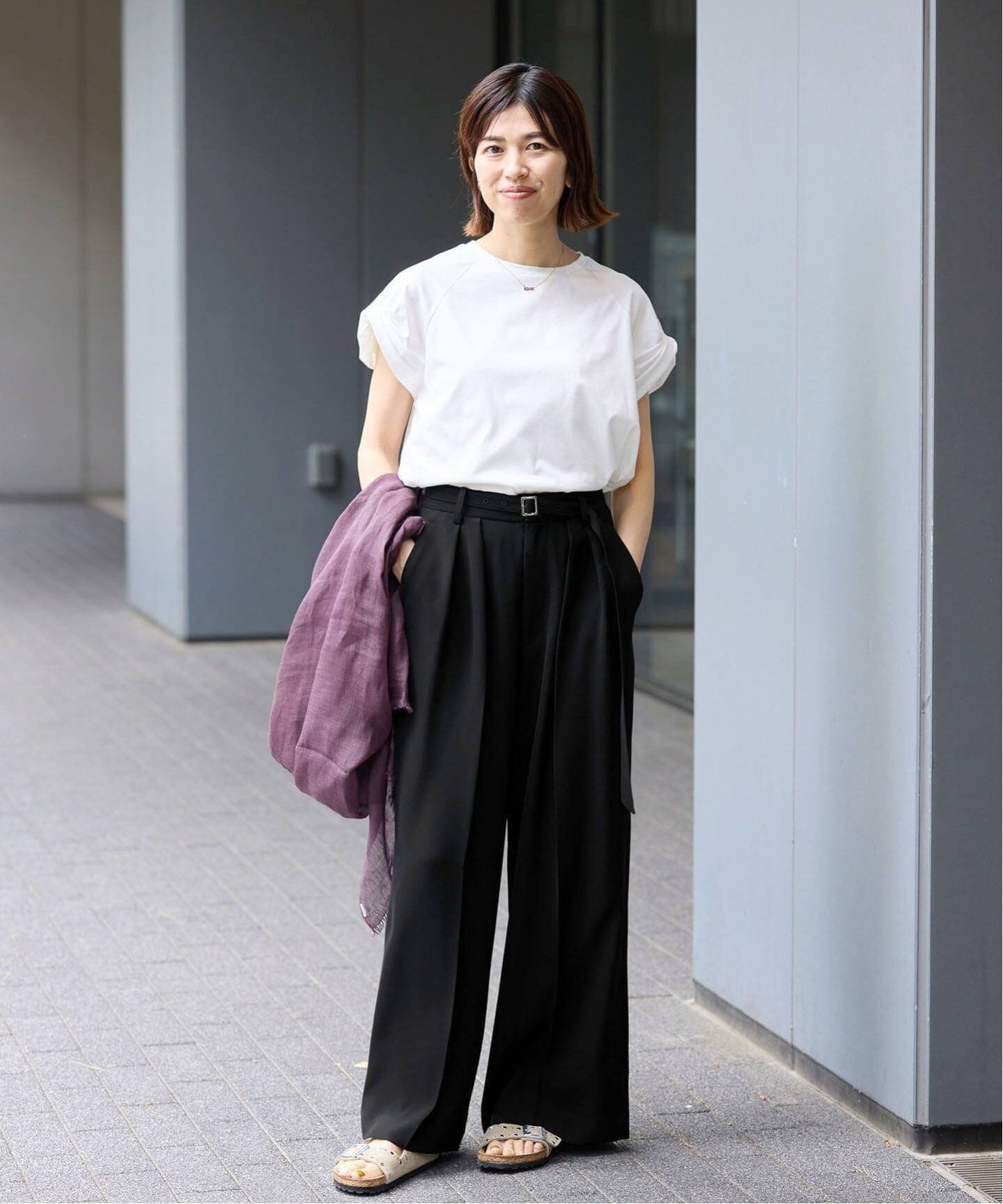 IENA 《吸水速乾/接触冷感/防シワ》ライトベルテッドスラックス イエナ パンツ スラックス・ドレスパンツ ブラウン ブラック