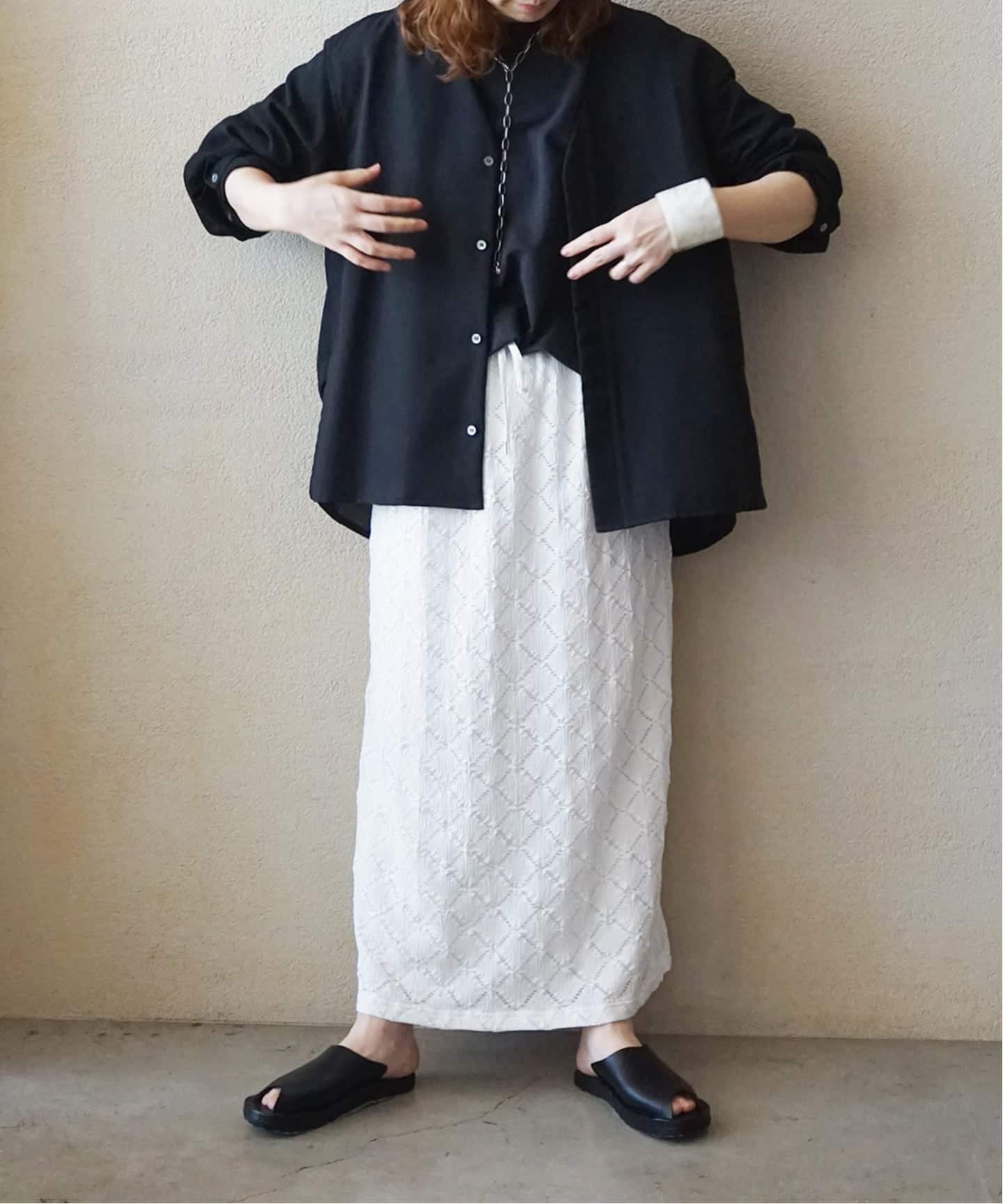 journal standard luxe ドライメッシュ Vネックシャツ ジャーナルスタンダード ラックス トップス シャツ・ブラウス ネイビー ブラック