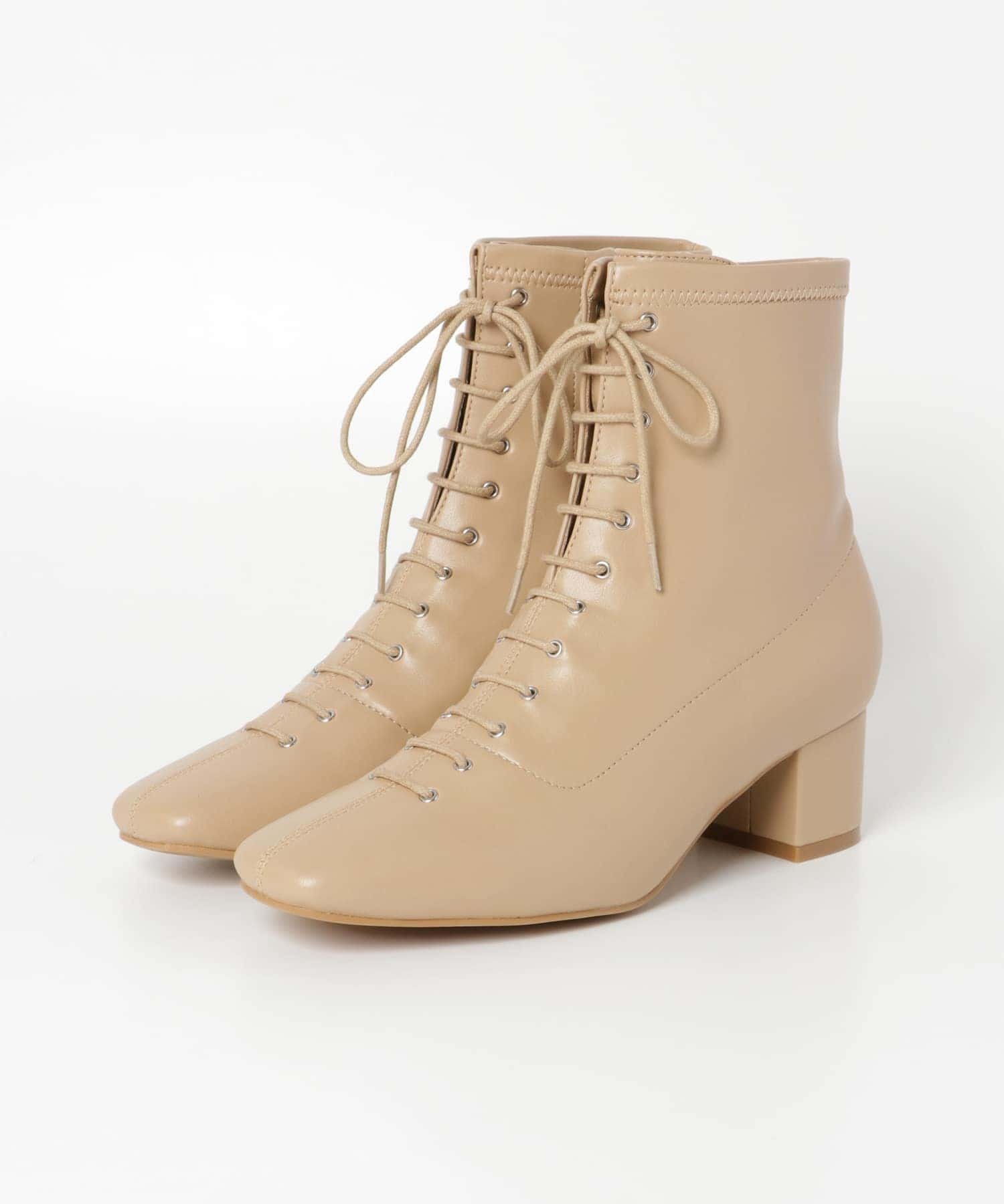 【SALE／70%OFF】URBAN RESEARCH レースアップブーツ アーバンリサーチ シューズ・靴 ブーツ ベージュ ブラック【送料無料】のサムネイル