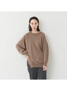 【SALE/40%OFF】collex スウェットライクニットプルオーバー コレックス トップス ニット ブラック ベージュ【送料無料】(4)