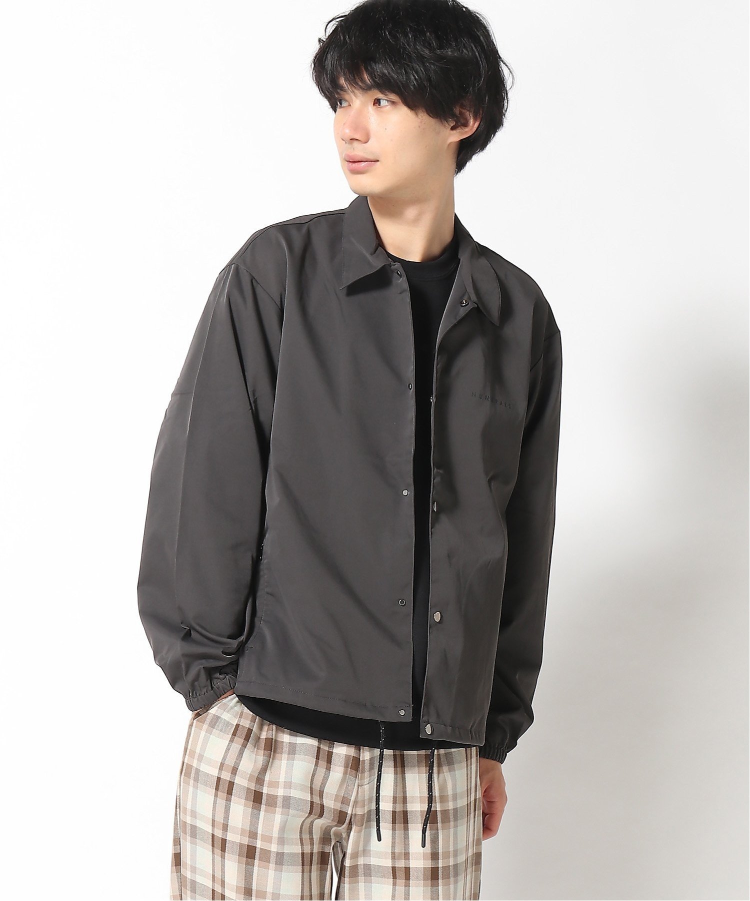 【SALE／30%OFF】NUMERALS (M)URBANFITコーチJKT ニコアンド ジャケット・アウター その他のジャケット・アウター グレー ブラック ベージュ【送料無料】