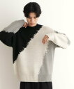 【SALE/40%OFF】THE SHOP TK 切替インターシャニット ザ ショップ ティーケー トップス ニット ブルー ブラウン ブラック【送料無料】