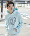 【SALE/50%OFF】WEGO MEN'S ピグメントOMGプルパーカー ウィゴー トップス パーカー・フーディー ブルー ピンク