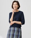J.PRESS 【洗える】BASIC HT COTTON クールネック プルオーバー ジェイプレス トップス ニット オレンジ ネイビー ベージュ グリーン【送料無料】(4)