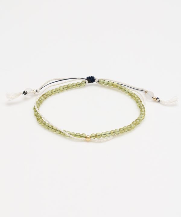 岩座 【岩座】【八月 葉月】産石絹紐アンクレット アミナコレクション アクセサリー・腕時計 アンクレット グリーン