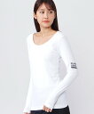 PEARLY GATES N/ベア天竺リップ長袖Uネックカットソー (LADIES) パーリーゲイツ トップス その他のトップス ホワイト ネイビー【送料無料】