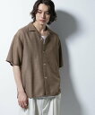 【SALE/30%OFF】NANO universe スラブラメ オープンカラーシャツ ナノユニバース トップス シャツ・ブラウス ブラック ブラウン【送料無料】