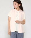 【SALE/50%OFF】CROCODILE (W)切り替え メッシュ ベスト クロコダイル トップス ベスト・ジレ ピンク グレー【送料無料】