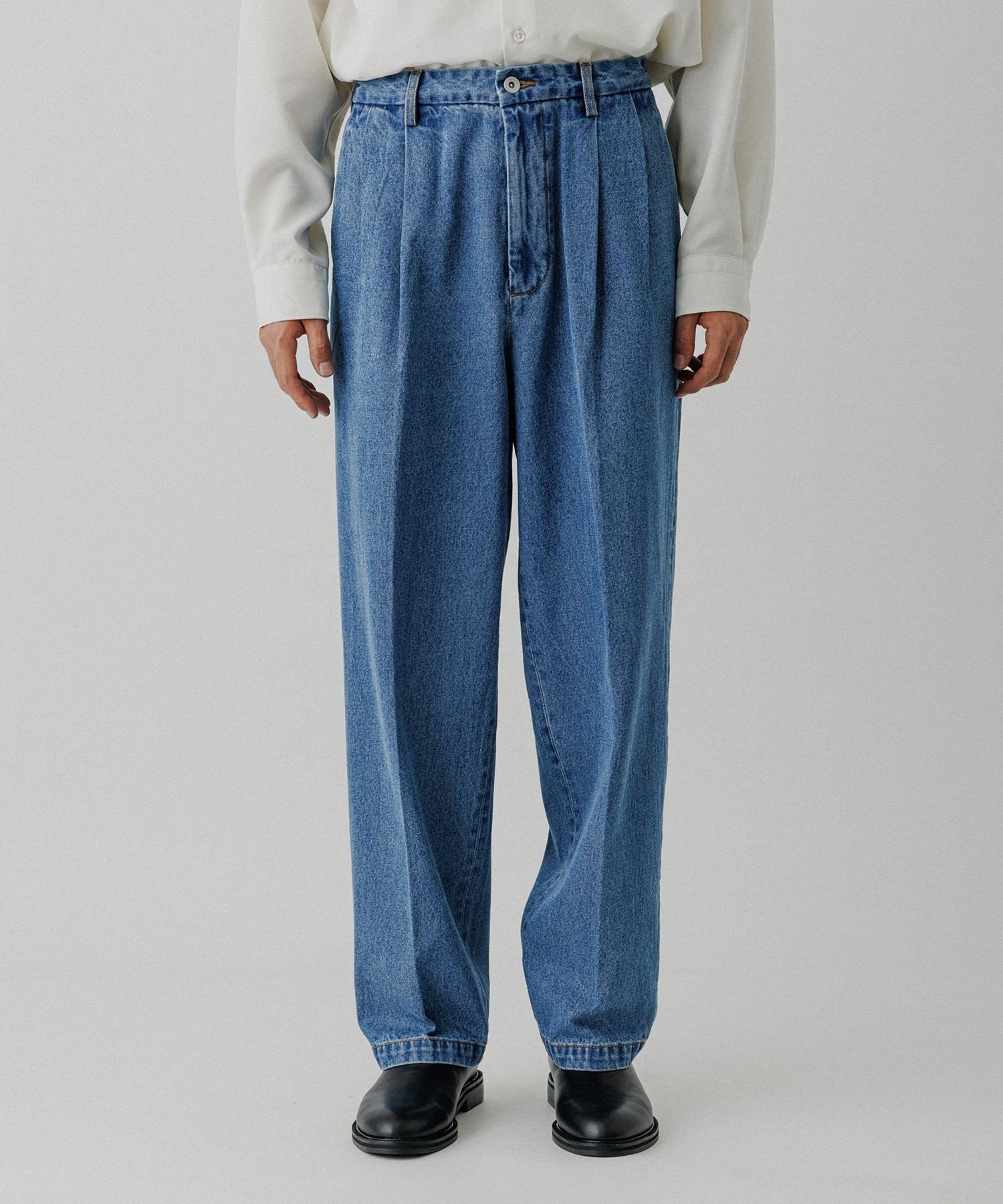 ワイド イージー ブリーチ デニムパンツ / ADAM ET ROPE' JEANS -GRID- アダムエロペ パンツ ジーンズ・デニムパンツ ブルー